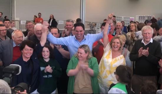 VIDEO:  Peggy O'Dwyer (FG) and Tracey O'Dwyer (FG) elected in Newbridge 