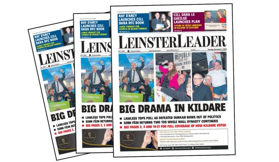 The front page of this week's LEINSTER LEADER  with our General Election Supplement 