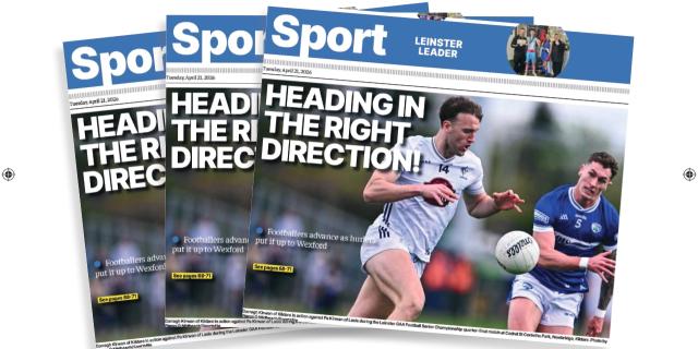 In this week's Leinster Leader sport