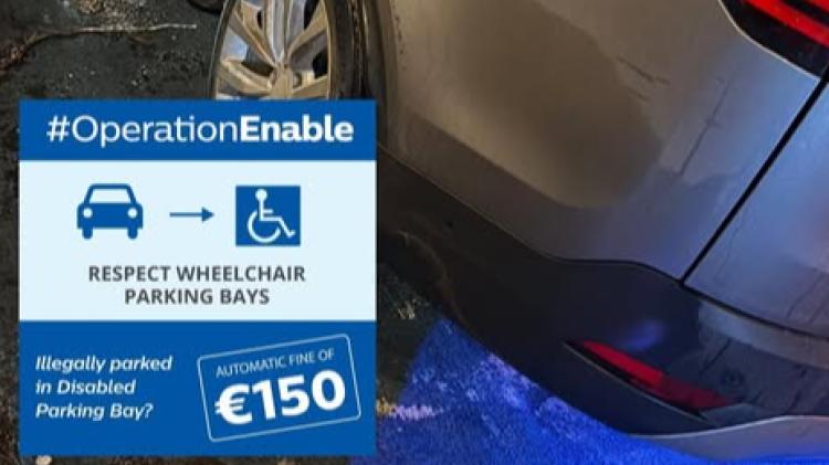 SUV parked illegally in Disabled Parking Bay in this Kildare town
