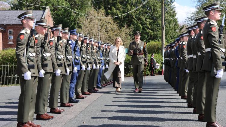 Minister Helen McEntee visits Kildare to welcome new cadets at Curragh Camp