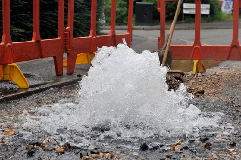 Burst water main reported in Dundalk today