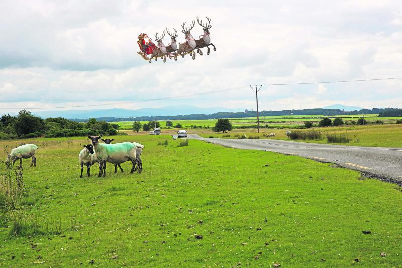 SNAPPED: Santa's sleigh spotted in Kildare skies!