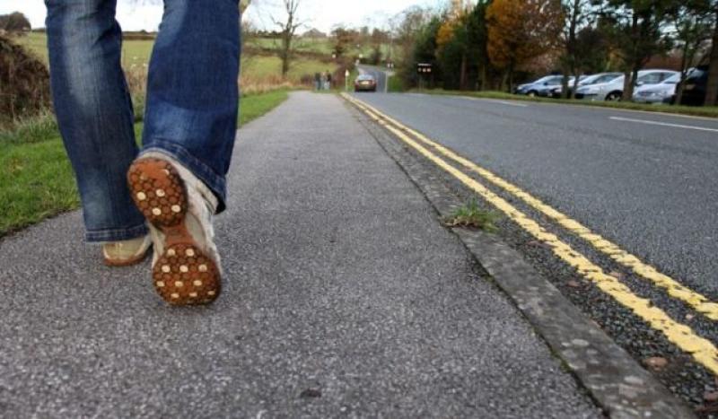 Road narrows to be implemented by Kildare County Council while foothpath repairs take place