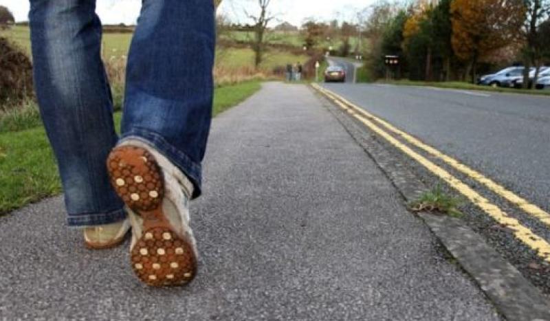 Footpath improvement works taking place in Maynooth