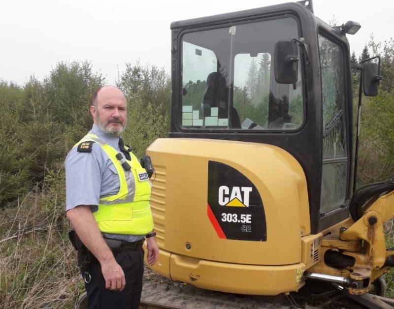 Mechanical digger stolen from Curragh Racecourse is recovered by Gardaí