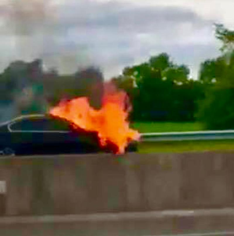 TRAFFIC:  Delays cleared after vehicle on fire on M9 