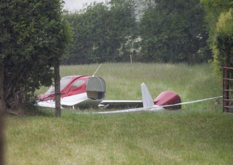 GALLERY:  Gardaí and air accident investigators near the scene of the fatal plane crash in Belan, Moone.