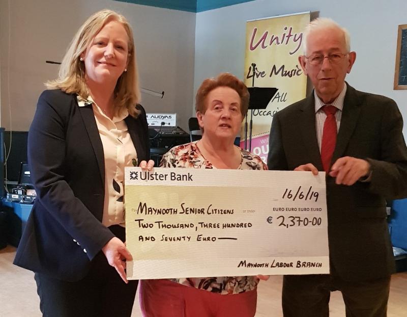  Proceeds from annual Tony Smith Walk presented to Maynooth Senior Citizens