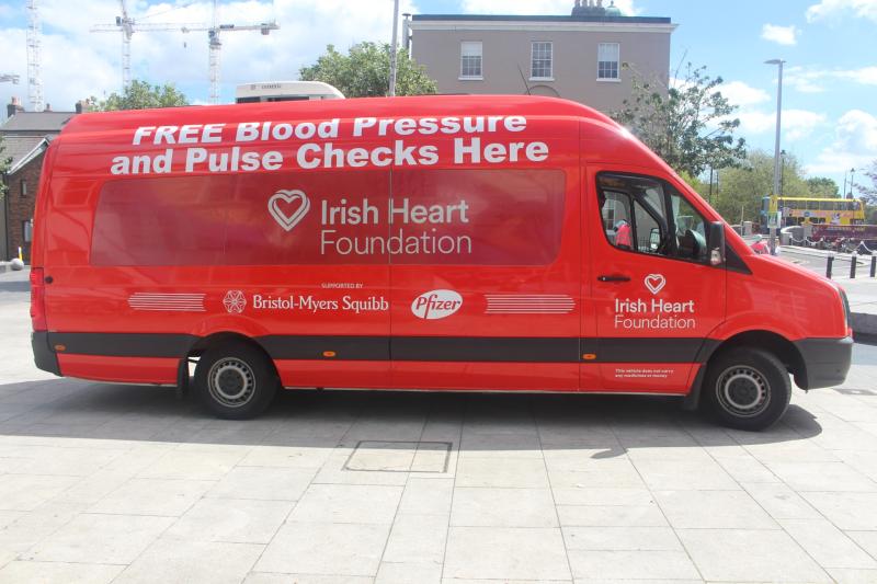 Irish Heart Foundation’s Mobile Health Unit offers free heart health checks in Kildare next week