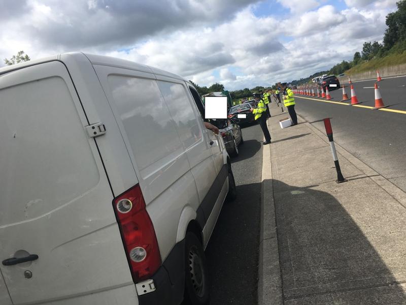 Kildare Gardaí  mount High Visibility Checkpoint on M9 southbound yesterday with 2 drivers arrested for suspected drug driving