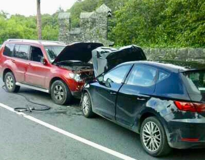 2-car collision at narrow bridge on busy route near Blessington 