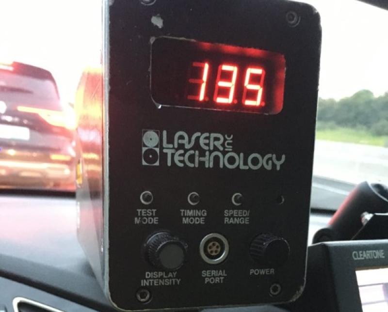 Naas Garda&iacute; catch motorist speeding at 135km/h through M7 work zone