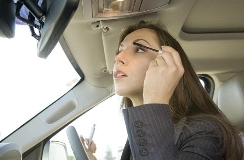 'Don't put on make-up or shave while driving!' - warning from road safety experts 