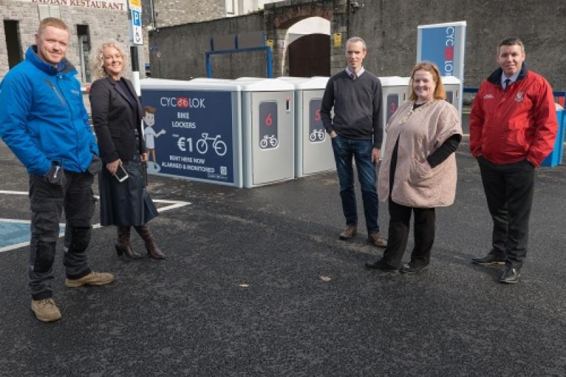 Secure bike locking system installed in Naas this week