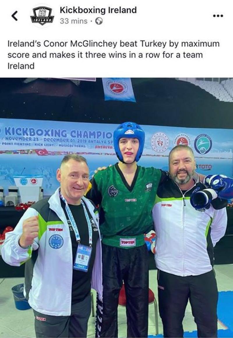 Bronze medal for Kildare kick-boxer at Senior World Championships in Turkey