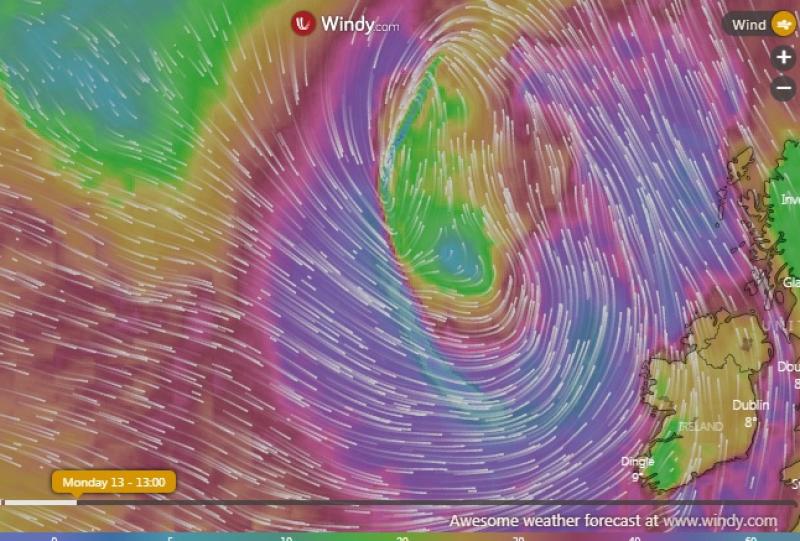 STORM BRENDAN met éireann weather storm 