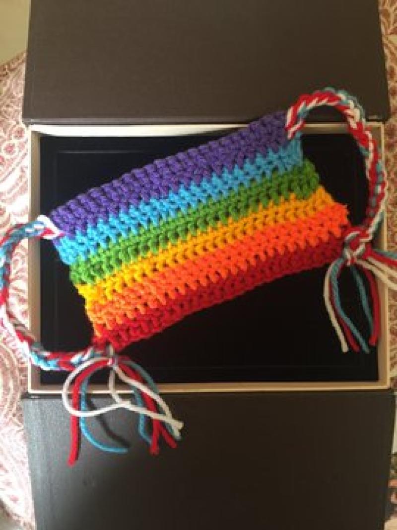 Kildare Yarn Bombers encouraging people at home to pick up crocheting 