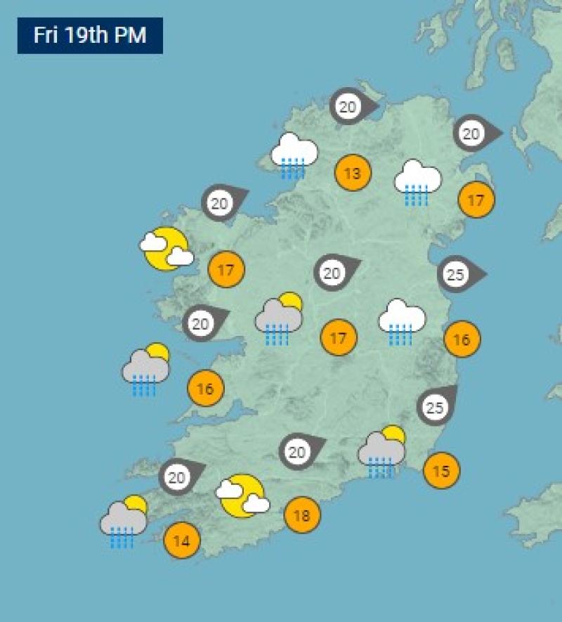 Met Eireann forecasts fresh and breezy weekend with more wet weather on the way
