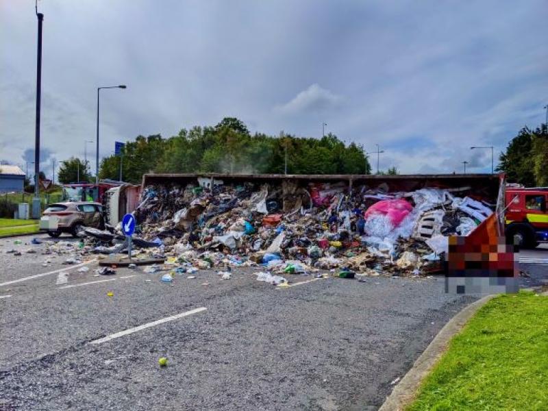 BREAKING: Refuse lorry overturns on N4 near Liffey Valley shopping complex 