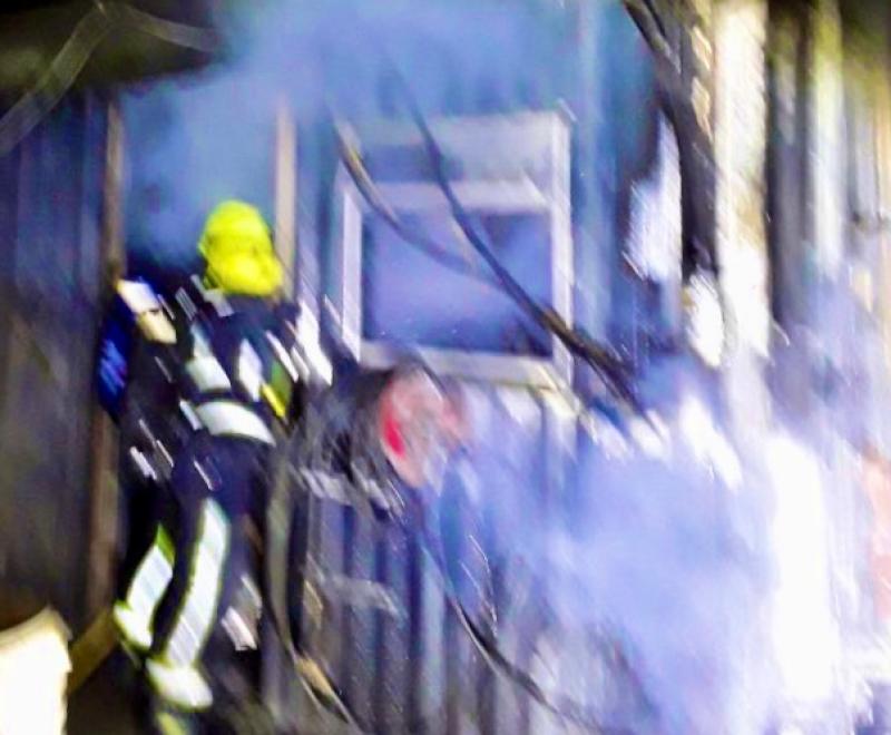 The scene of the fire 