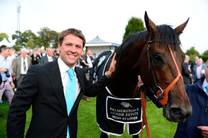 Michael Owen pictured with his horse, Brown Panther. Pic: Healy Racing