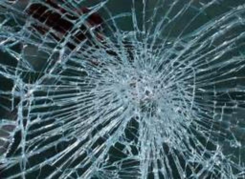windscreen smashed