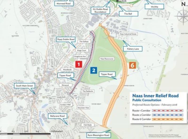 Naas Inner Relief Road map