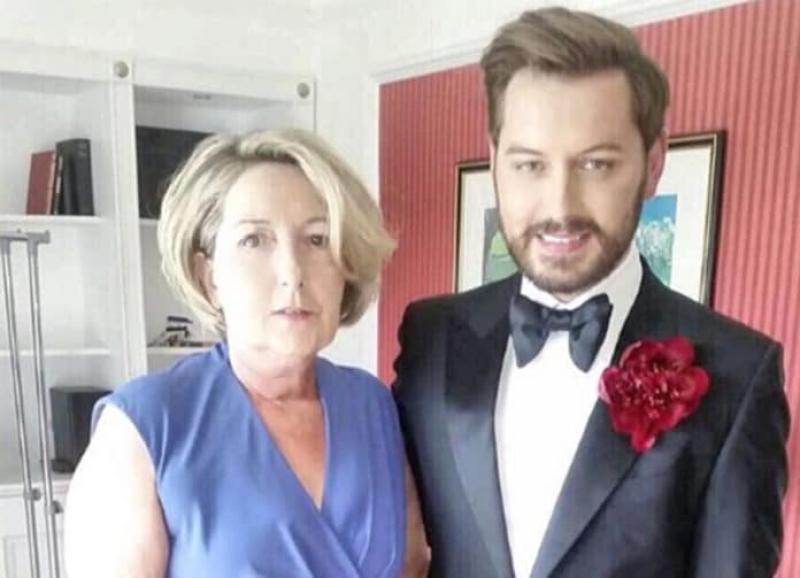 Brian Dowling and his late mum Rosie Dowling on his wedding day