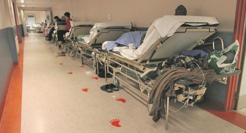Covid-19 hospital numbers fall but  'worst over-crowding ' leads to record monthly  figures