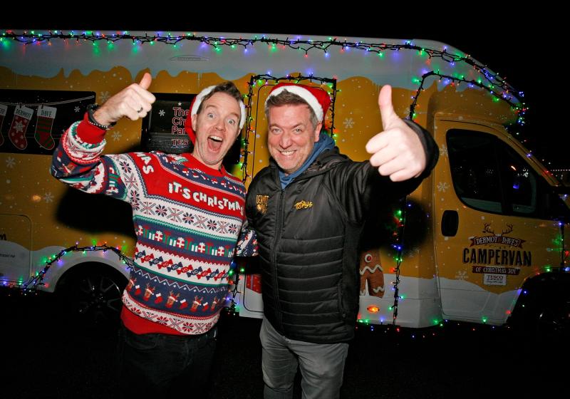 Dermot and Dave of Today FM roll into Kildare with Christmas campervan