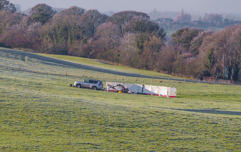 BREAKING Body removed from helicopter crash site and taken to Naas