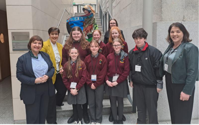 Kildare: Scoil Bhride in Athgarvan's St Brigid Cross workshop in Leinster House