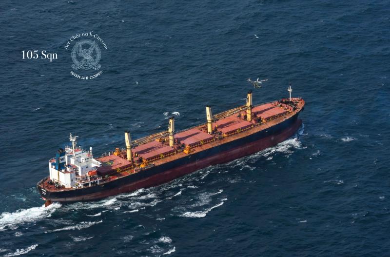 PHOTOS: Defence Forces release images of container ship suspected of carrying large haul of drugs 