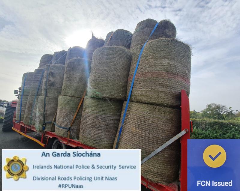 Nay to the hay: Kildare gardaí issue caution to driver over his tractor and trailer