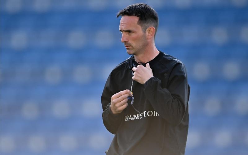 Kildare hurling manager Brian Dowling reacts to Laois loss