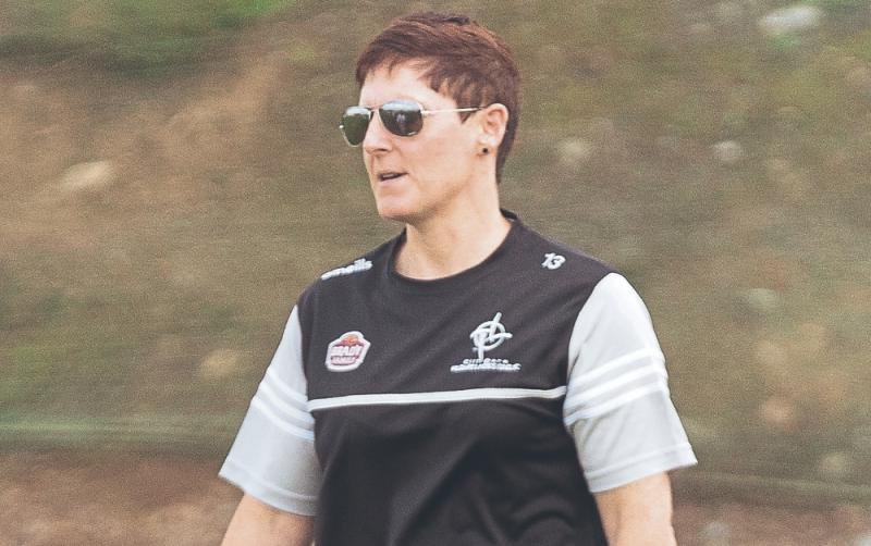 Diane O'Hora reacts to Kildare ladies winning promotion to Division 1