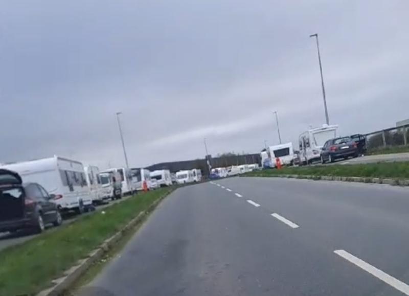 PHOTOS: Kildare councillor hits out at presence of illegal encampment and dumping near Newbridge