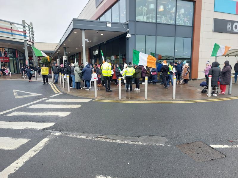 Protest against Ukrainian accommodation plan taking place