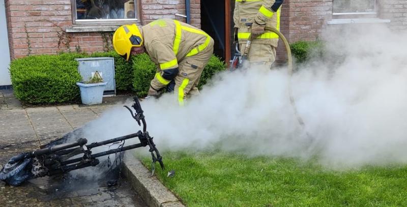 Firefighters rush to home after electric scooter goes on fire 