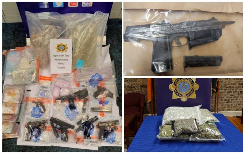 Gardaí seize ten guns, over €5m worth of drugs and cash in series of Dublin raids 