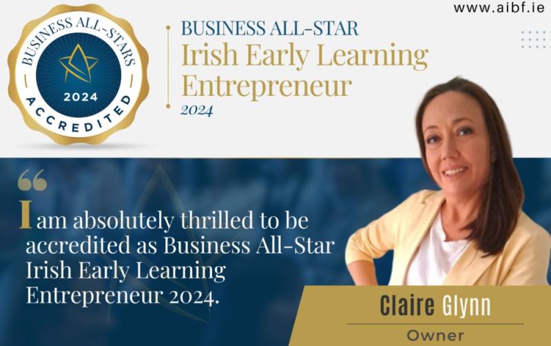 Celbridge woman earns title of All-Star Irish Early Learning Entrepreneur 2024