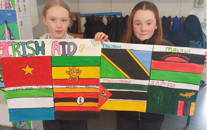 Minister Fleming congratulates Kildare’s Global Goal Getters from Rathmore National School 