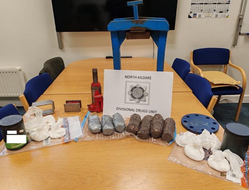 Man arrested following seizure of cocaine and 'press machine' during Kildare search