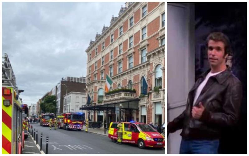 ‘The Fonz’ remains cool as  Shelbourne Hotel is evacuated over fire 