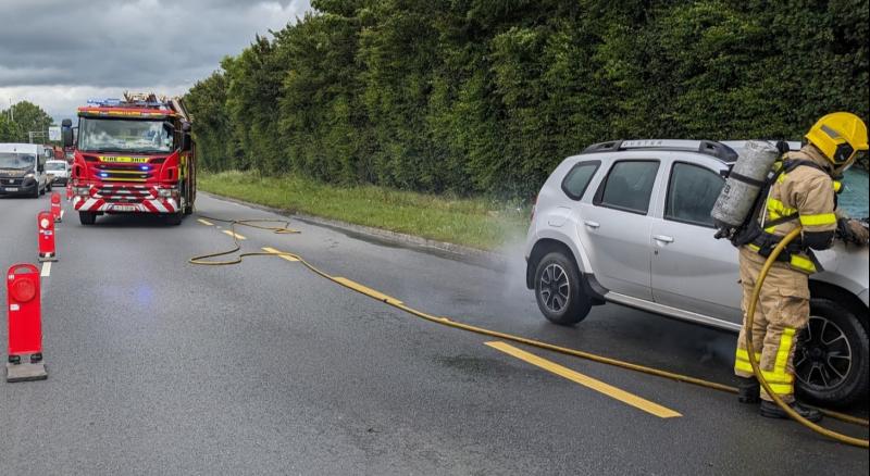 Car on fire on N7 leads to traffic delays for Kildare motorists 