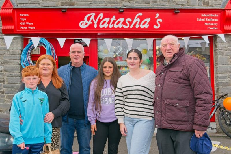 The Martin family, Anthony Jnr, Natasha, Anthony, Emily and Mollymai, with granddad, Kevin Malone at the 20th anniversary celebration party on September 28 PICTURE: Tony Keane