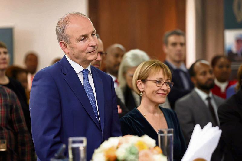  Visit:  Tanaiste,  Míchael Martin  and Ambassador Brennan at a  reception in Ethiopa. PICTTURE: Phil Behan/DFA