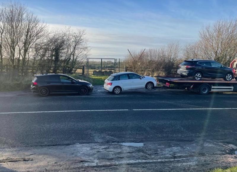 Gardaí in Kildare seized these three vehicles for three different reasons