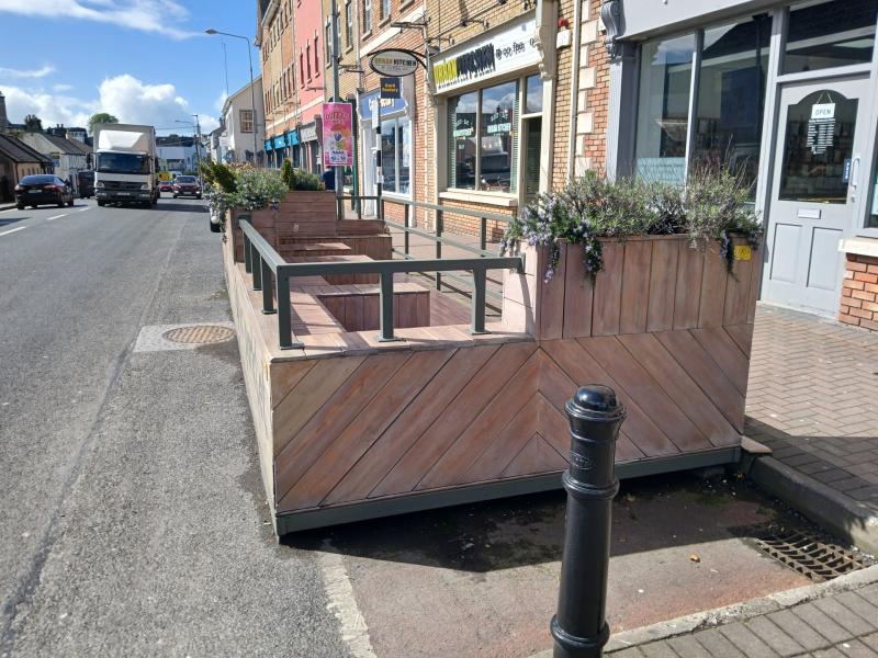Kildare parklet is staying put in town centre